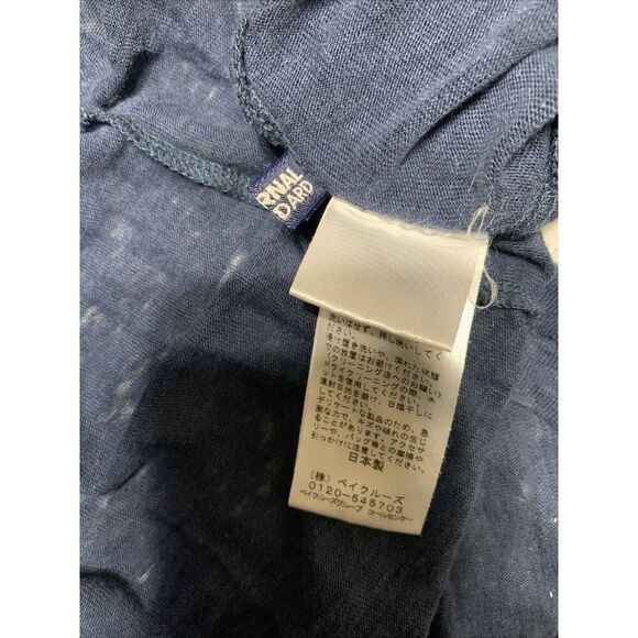 journal standard womens solid navy blue 100% linen cardiagn sweater large - Picture 4 of 4